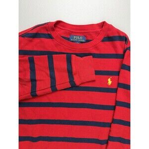Polo Ralph Lauren Boys‎ Striped Waffle Knit Long Sleeve Shirt XL 14–16